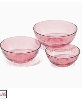 Set of 3 Nesting Bowls in Mauve